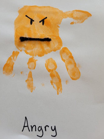 angry handprint craft