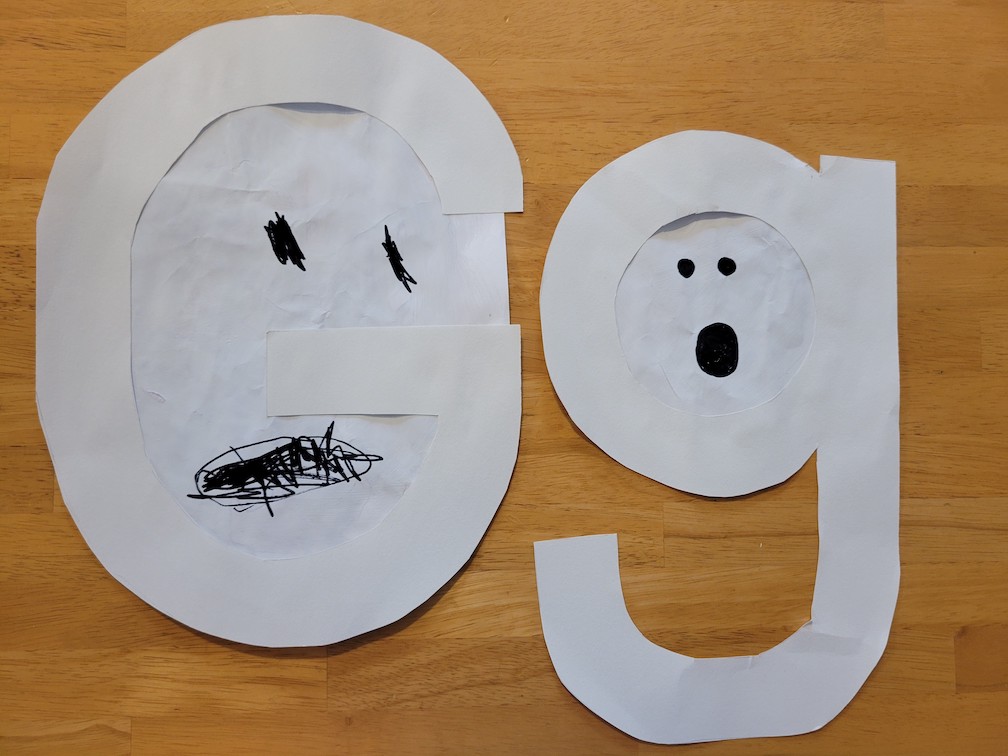 G is for Ghost Capital and Lowercase Letter Craft