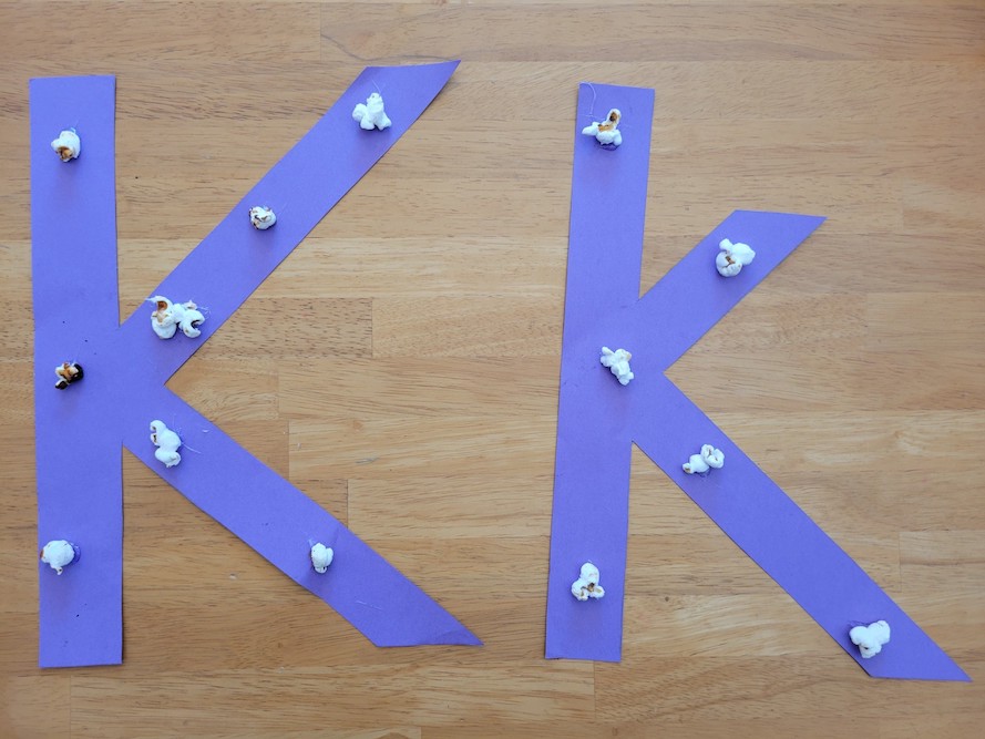 K is for Kettle Corn Capital and Lowercase Letter Craft