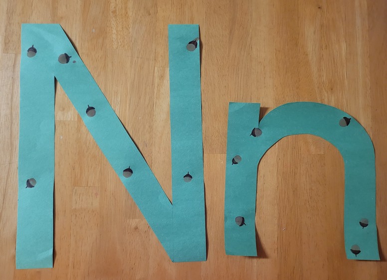 N is for Nuts Capital and Lowercase Letter Craft