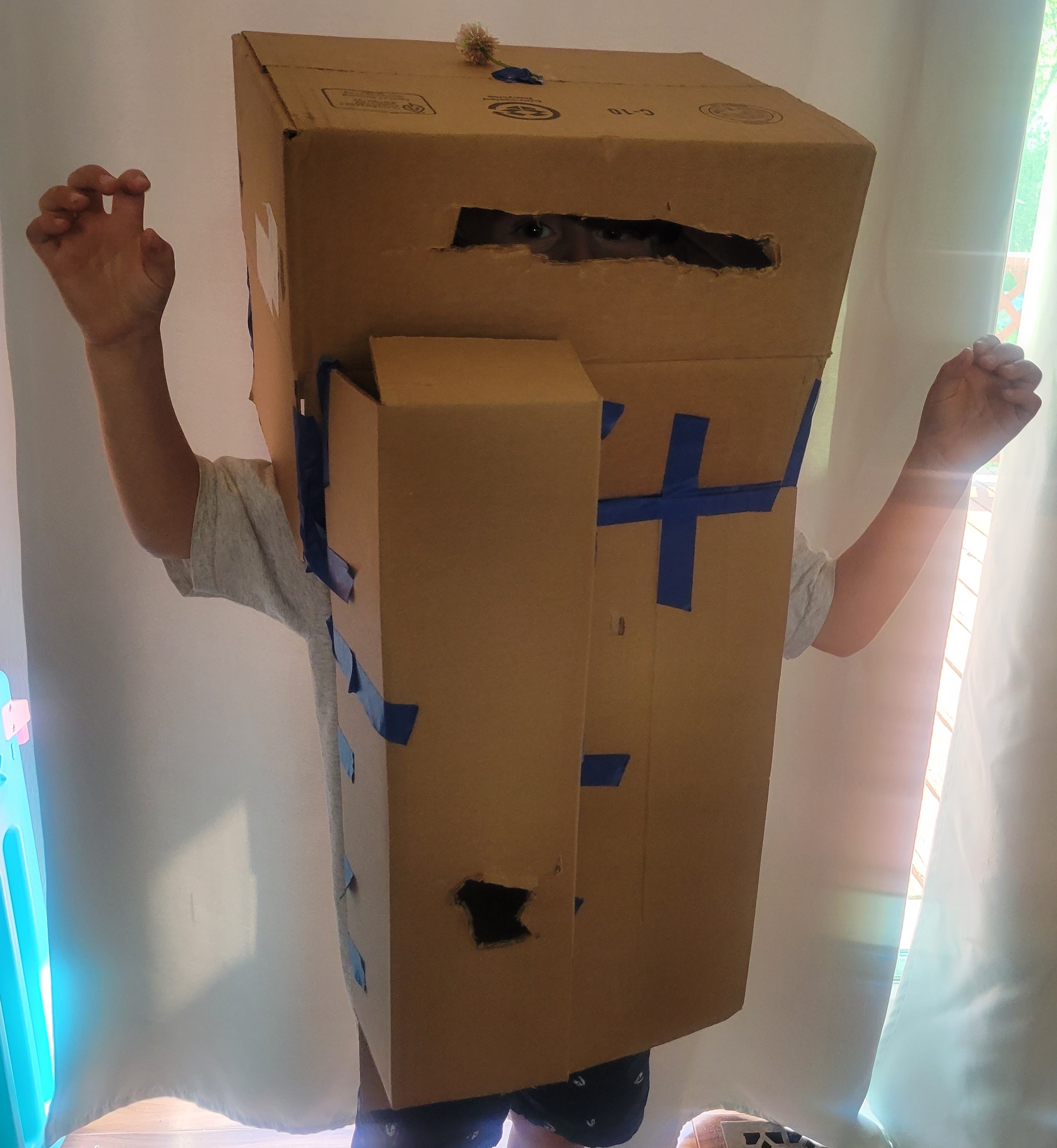 Toddler dressed up as Robot