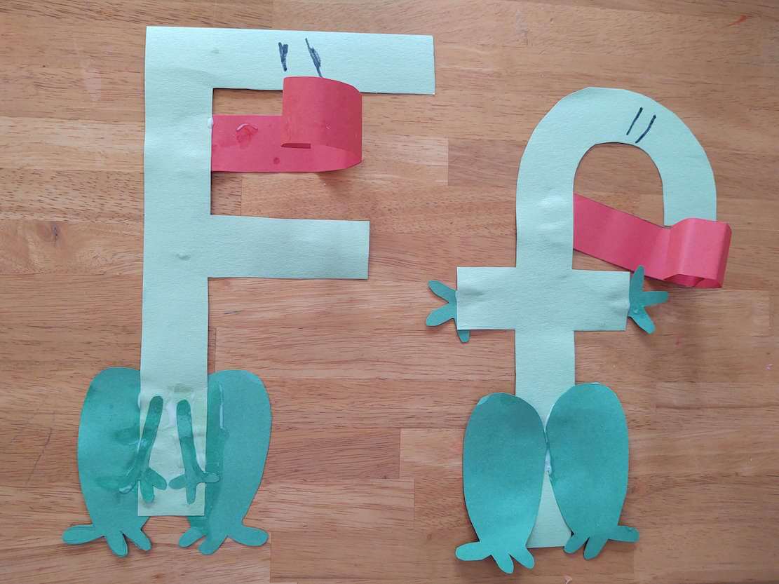 F is for Frog Capital and Lowercase Letter Craft