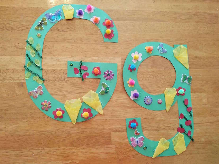 G is for Garden Capital and Lowercase Letter Craft
