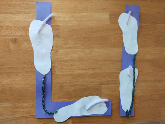 L is for Little Feet Lilies Capital and Lowercase Letter Craft