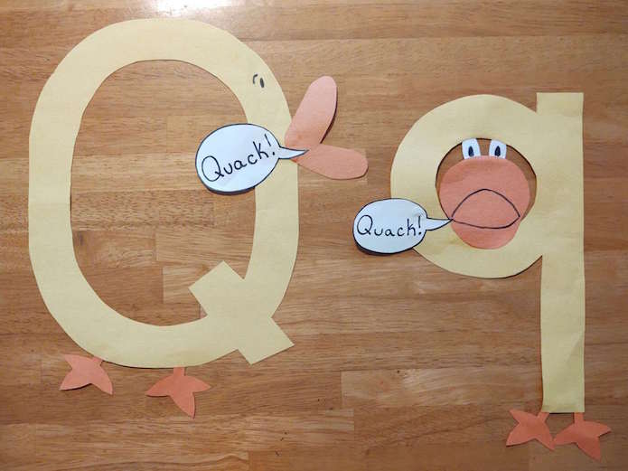 Q is for Quack Capital and Lowercase Letter Craft