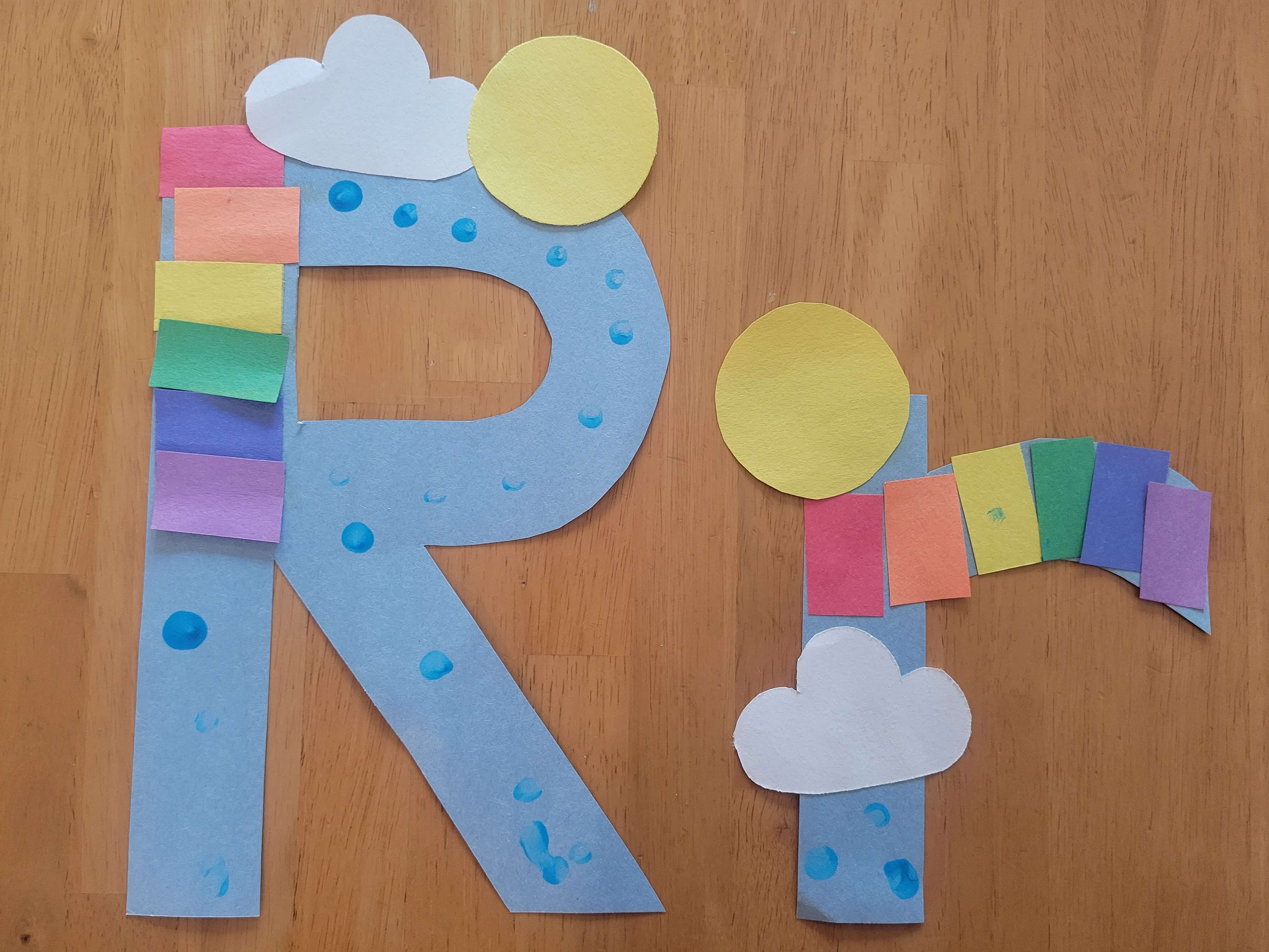 R is for Rainbow Capital and Lowercase Letter Craft