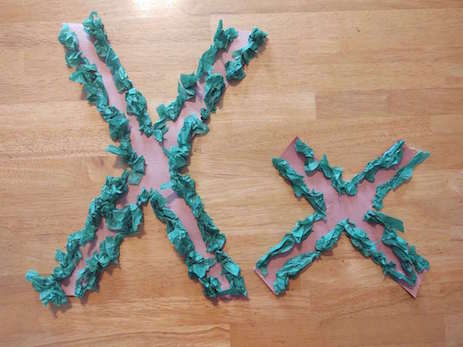 X is for xyst Capital and Lowercase Letter Craft