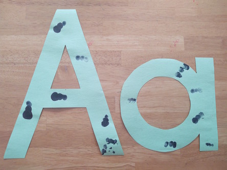 Uppercase and Lowercase A is for Ants Craft