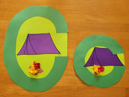 Capital and lowercase C is for Camping Craft