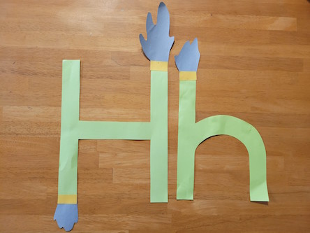 capital and lowercase h is for hose letter crafts
