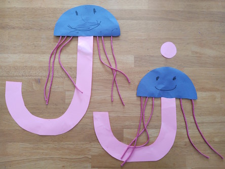 J is for Jellyfish Capital and Lowercase Letter Craft