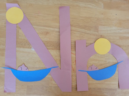 N is for Noon Nap capital and lowercase letter craft