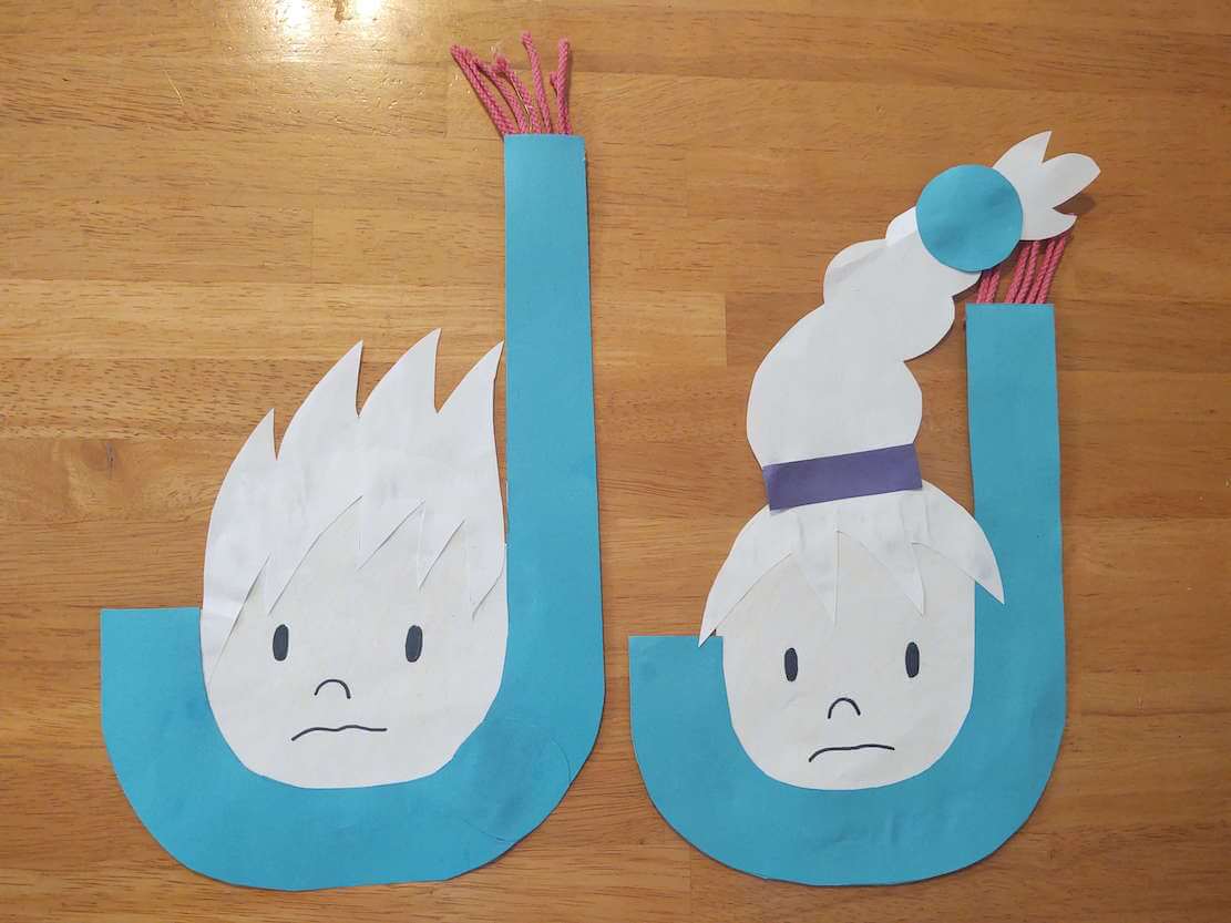 Jack and Jill Frost Capital and lowercase letter craft