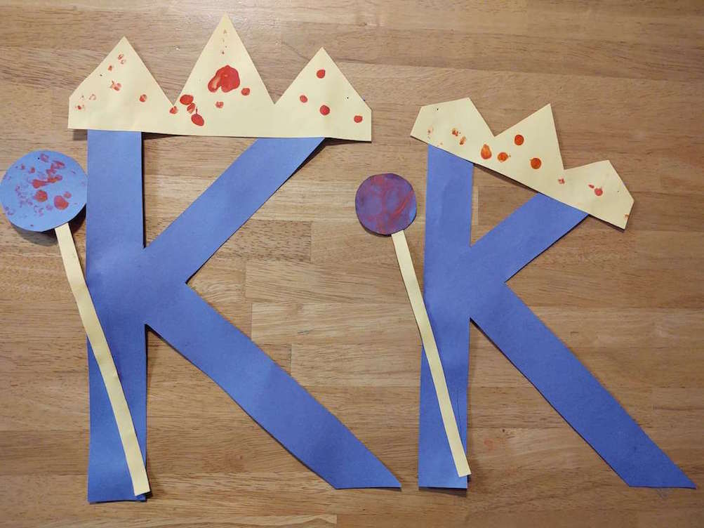 K is for King Capital and Lowercase Letter Craft