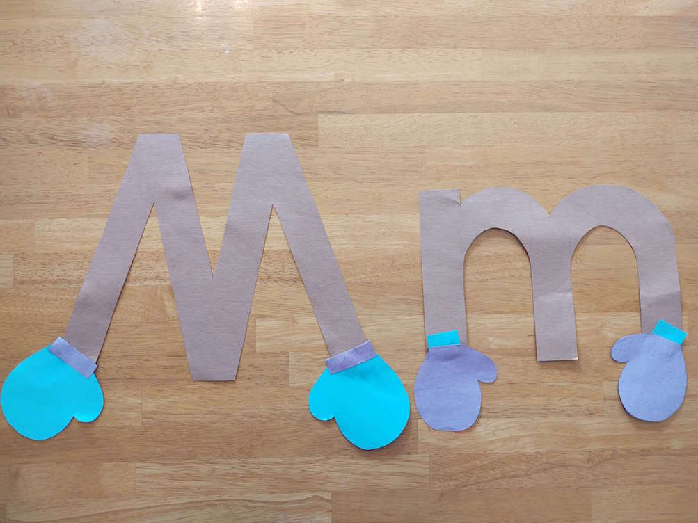 M is for Mittens Capital and Lowercase Letter Craft