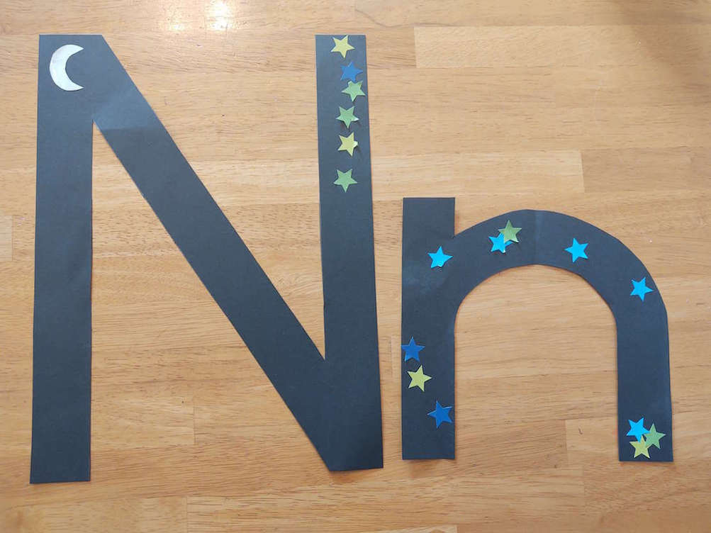N is for Night Capital and Lowercase Letter Craft