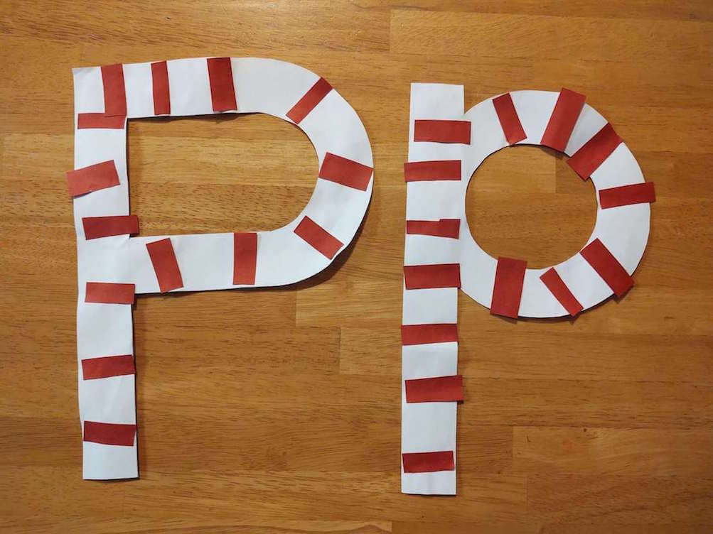 P is for peppermint capital and lowercase letter craft